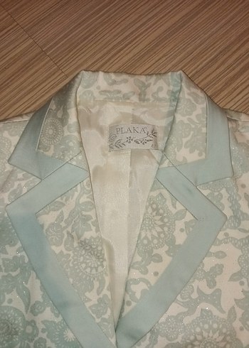 Nakışlı Beyaz Kadın Blazer Ceket - Görsel 9