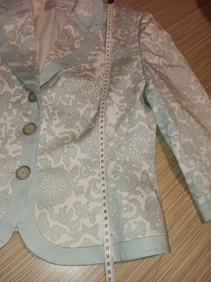 Nakışlı Beyaz Kadın Blazer Ceket - Görsel 3