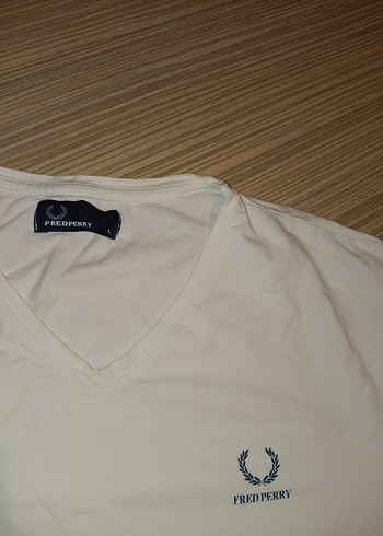 Fred Perry Beyaz Nakışlı Erkek Tişört - Görsel 5