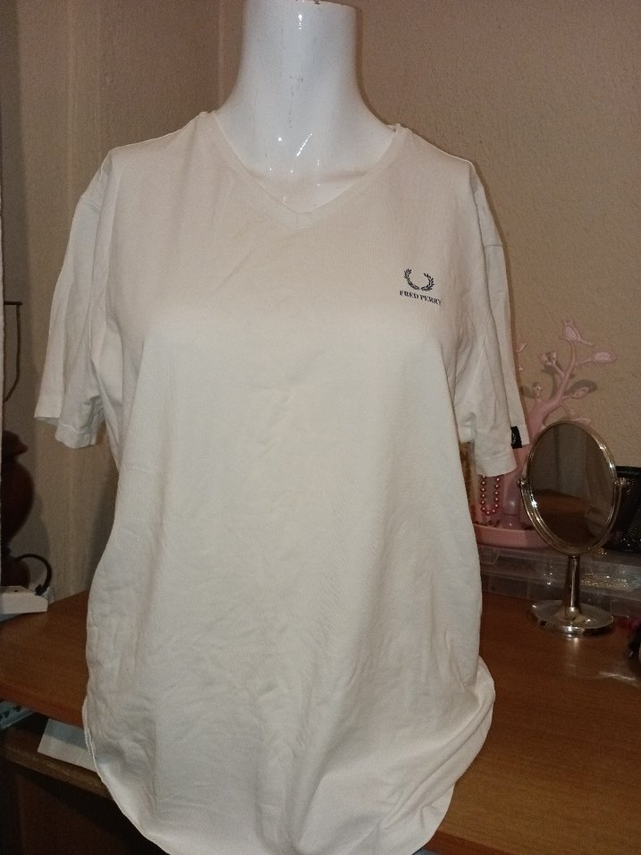 Fred Perry Beyaz Nakışlı Erkek Tişört - Görsel 2