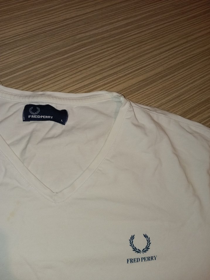 Fred Perry Beyaz Nakışlı Erkek Tişört - Görsel 5