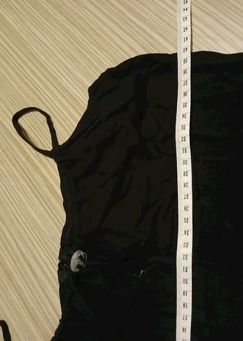 Siyah Drapeli Midi Straplez Elbise - Görsel 4