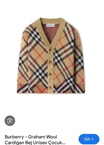 Düğmeli Kırmızı V Yaka Kadın Hırka - Görsel 2