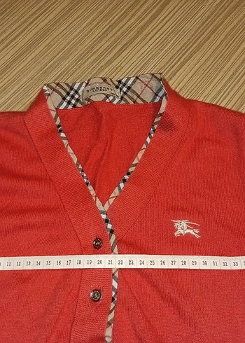 Düğmeli Kırmızı V Yaka Kadın Hırka - Görsel 6