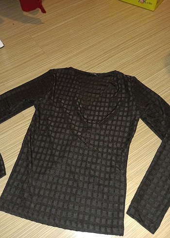 V yaka bluz - Görsel 2