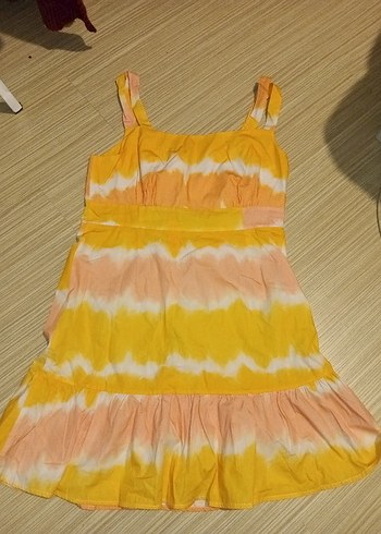 LCW Bağlama Desenli Midi Elbise - Görsel 3