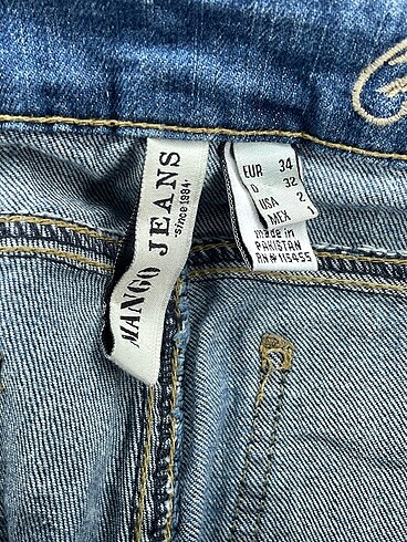 34 Beden mavi Renk Mango Jean / Kot %70 İndirimli.