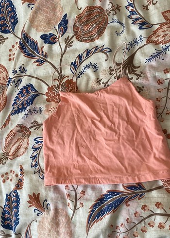 s Beden Pembe Askısız Kadın Crop Top
