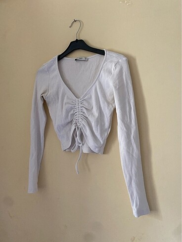 Büzgülü crop bluz