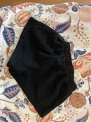 l Beden siyah Renk Mini şort yüksek bel