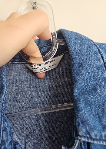Bershka Düğmeli Mavi Denim Kadın Gömlek