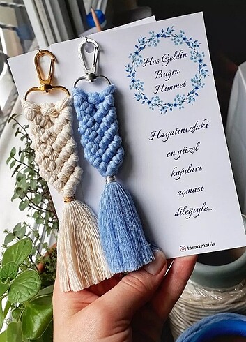 Beden Renk Makrome Hediyelik Anahtarlık