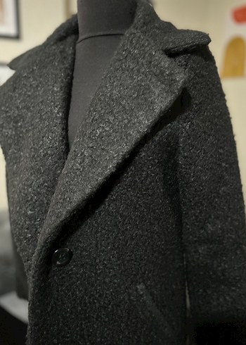 Siyah Tek Düğmeli Kaban - Görsel 2