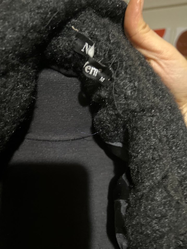 Siyah Tek Düğmeli Kaban - Görsel 4