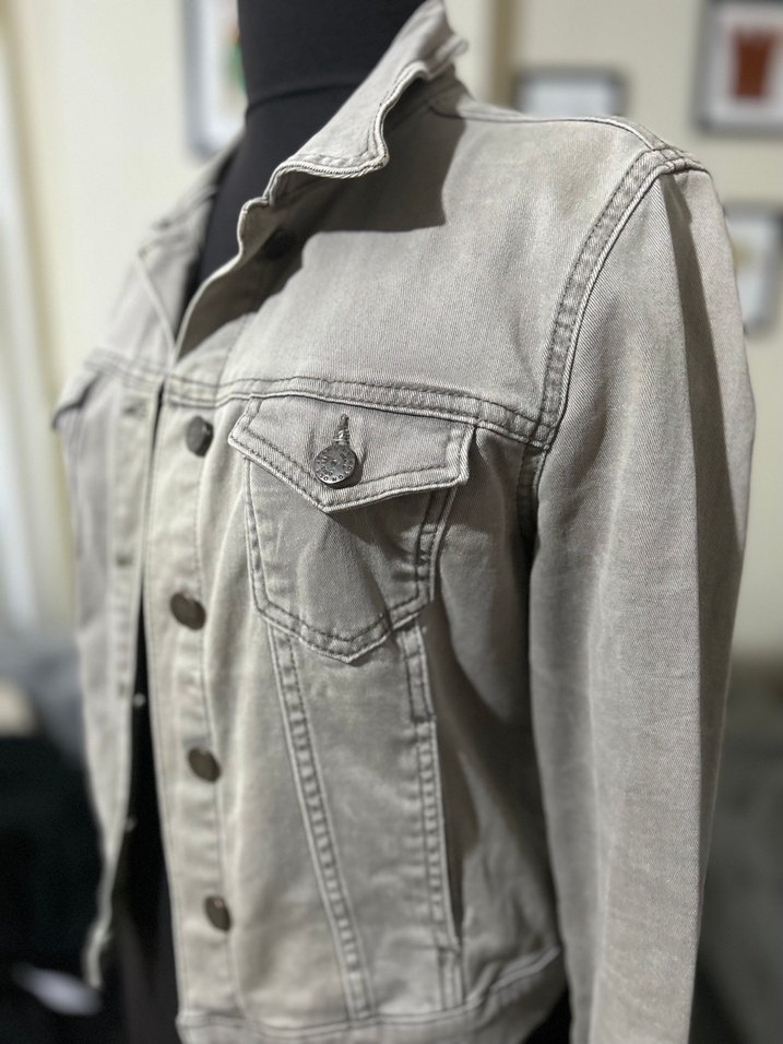 Kadın Düğmeli Denim Ceket - Görsel 2