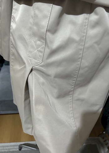 Düğmeli Bej Midi Trençkot - Görsel 4