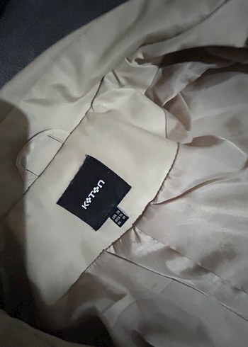 Düğmeli Bej Midi Trençkot - Görsel 5