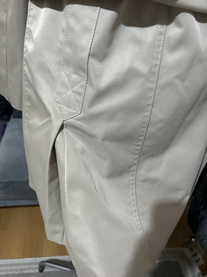 Düğmeli Bej Midi Trençkot - Görsel 4