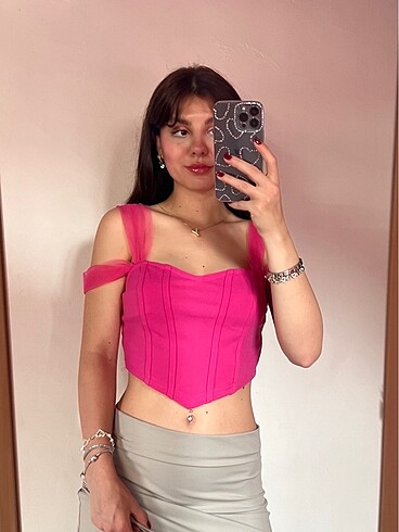 Sheinside pink corset top