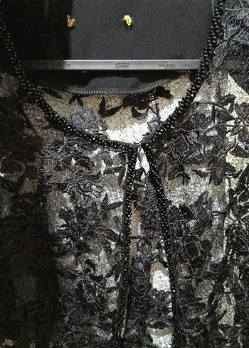 Mini boy Siyah Dantel Uzun Kollu Bolero - Görsel 3