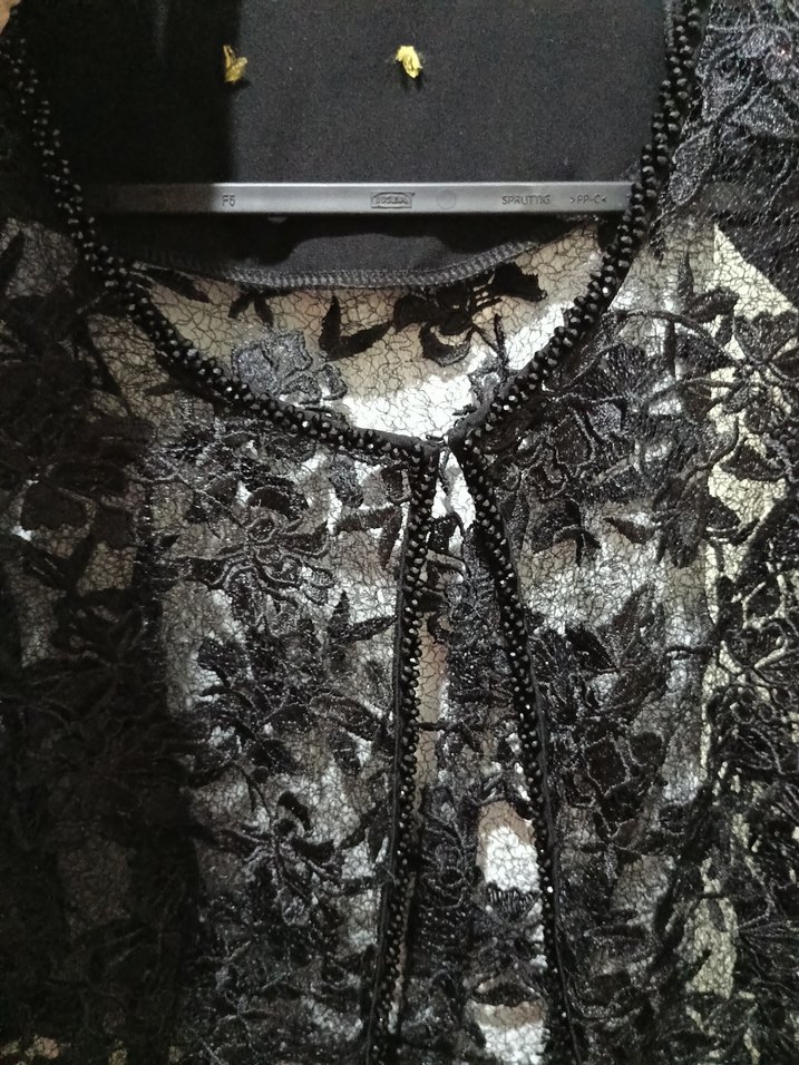 Mini boy Siyah Dantel Uzun Kollu Bolero - Görsel 3