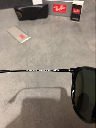 Beden siyah Renk Ray-Ban RB4171 601/2P 54-18 POLARİZE ERİKA UNİSEX GÜNEŞ GÖZLÜĞÜ