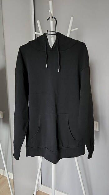 Siyah Uzun Kapüşonlu Sweatshirt DeFacto