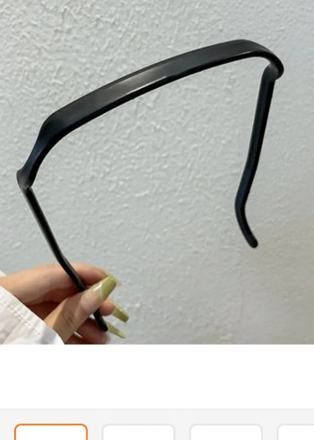 Siyah Minimalist gözlük efekti veren Elastik Saç Aksesuarı