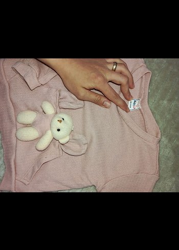HelloBaby Pembe Triko Uzun Kollu Bebek Kız Takımı