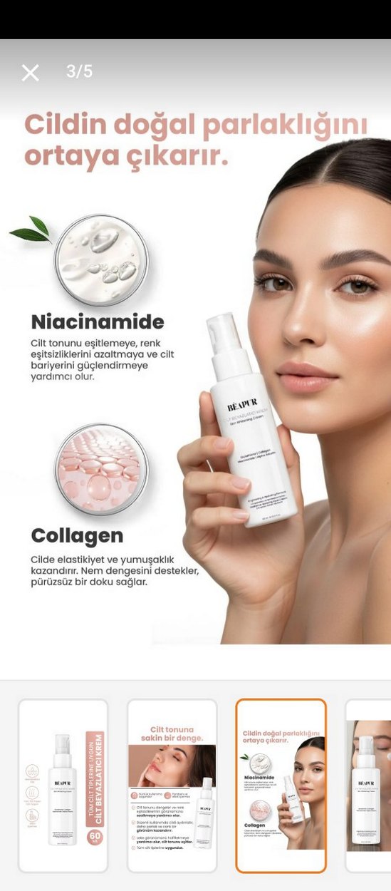 BEAPUR Cilt Beyazlatıcı Krem 60 ml - Görsel 3