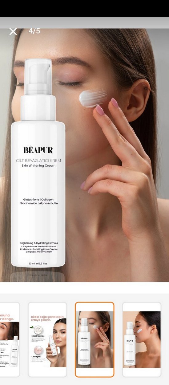 BEAPUR Kolajen Cilt Beyazlatıcı Krem 60 ml - Görsel 4