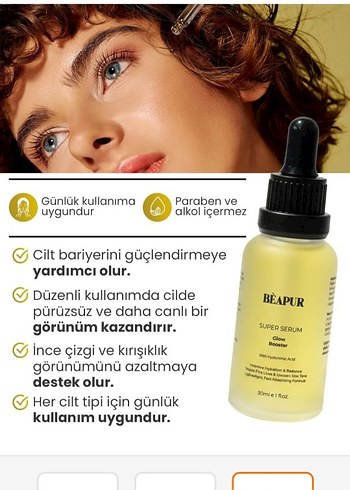 Beapur Süper Serum 30ml - Kırışıklık Karşıtı - Görsel 3