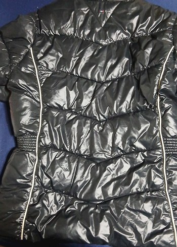 Siyah Fermuarlı Kadın Kışlık Mont şapkası yok - Görsel 3