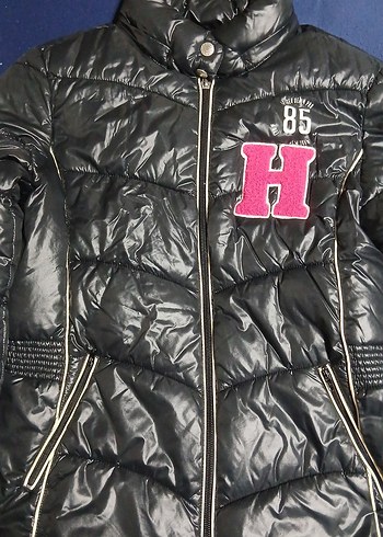 Siyah Fermuarlı Kadın Kışlık Mont şapkası yok - Görsel 2