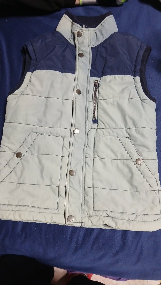 Erkek Gri Kolsuz Yelek - Görsel 2