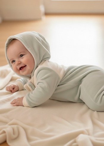 Nakışlı Fiyonklu Bebek Tulumu - Görsel 2