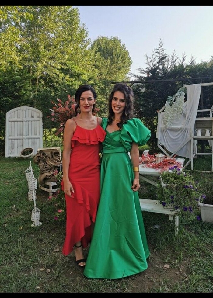 Adl isik saten elbise - Görsel 4