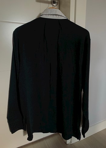 Marks & Spencer Marks&spencer Siyah Erkek Uzun Kollu Düğmeli Polo Yaka Tişört