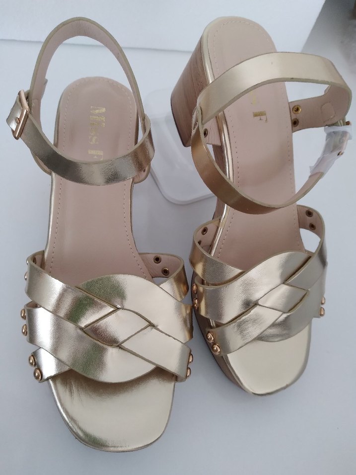 polaris gold topuklu sandalet sıfır ürün - Görsel 3