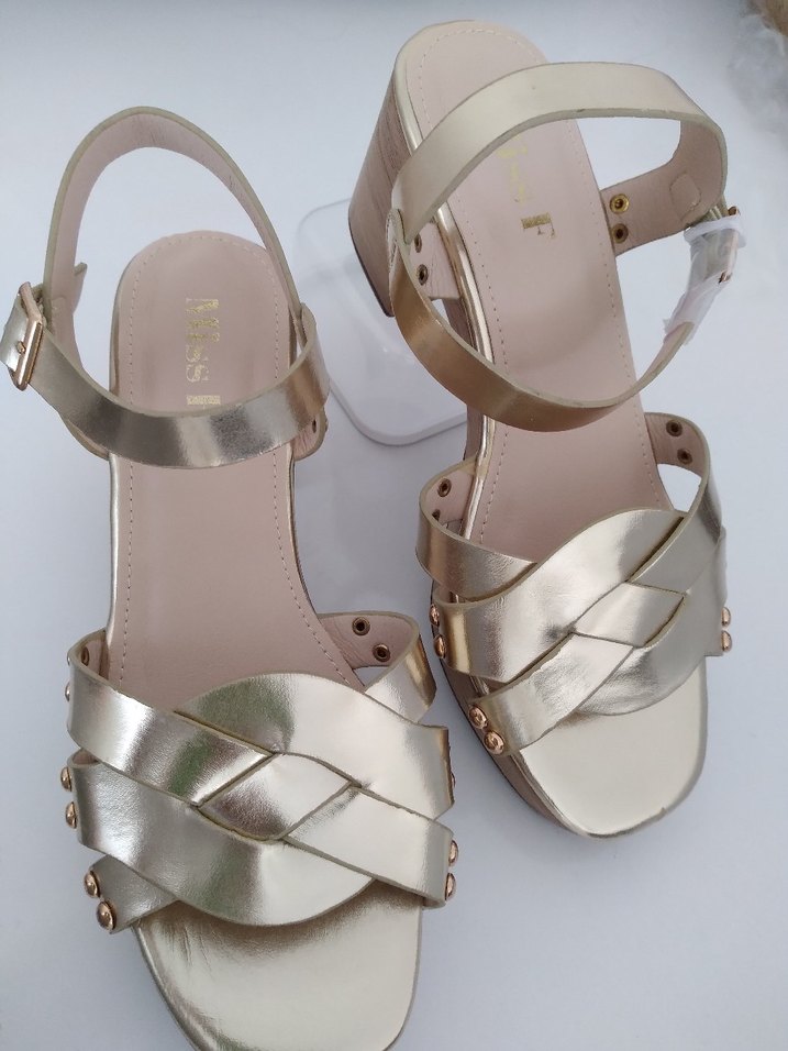 polaris gold topuklu sandalet sıfır ürün - Görsel 5