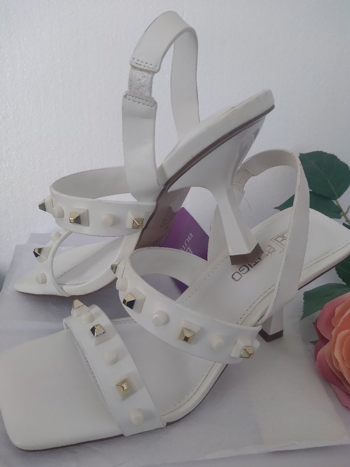 Beyaz zimba detay Topuklu Kadın Ayakkabı - Görsel 2