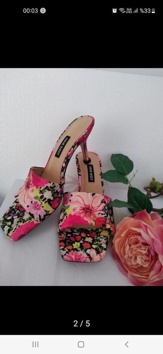 Nine West orjinal sıfır Çiçekli Kadın Terlik - Görsel 2