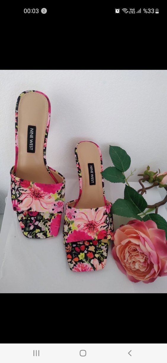 Nine West orjinal sıfır Çiçekli Kadın Terlik - Görsel 3