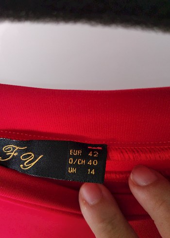 Kırmızı kısa abiye taşlı elbise - Görsel 5