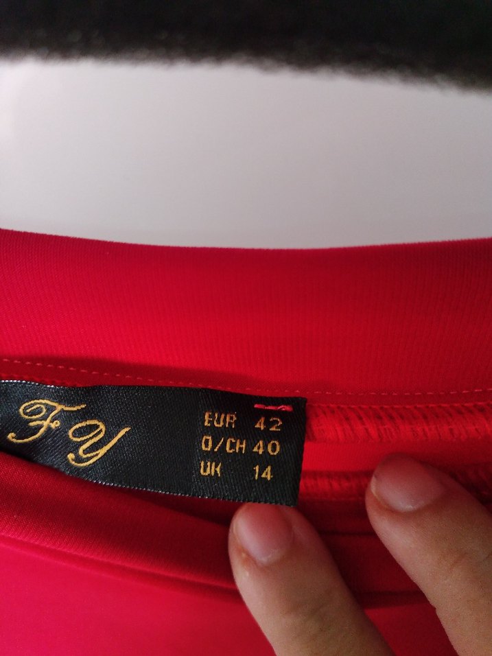 Kırmızı kısa abiye taşlı elbise - Görsel 5