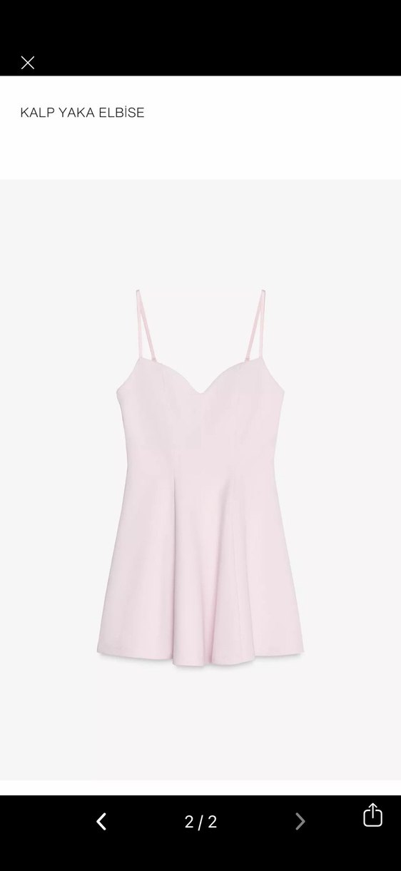 ZARA TOZPEMBE ELBISE - Görsel 2