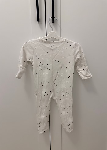 Uzun Kollu Beyaz Puantiyeli Bebek Tulum - Görsel 3