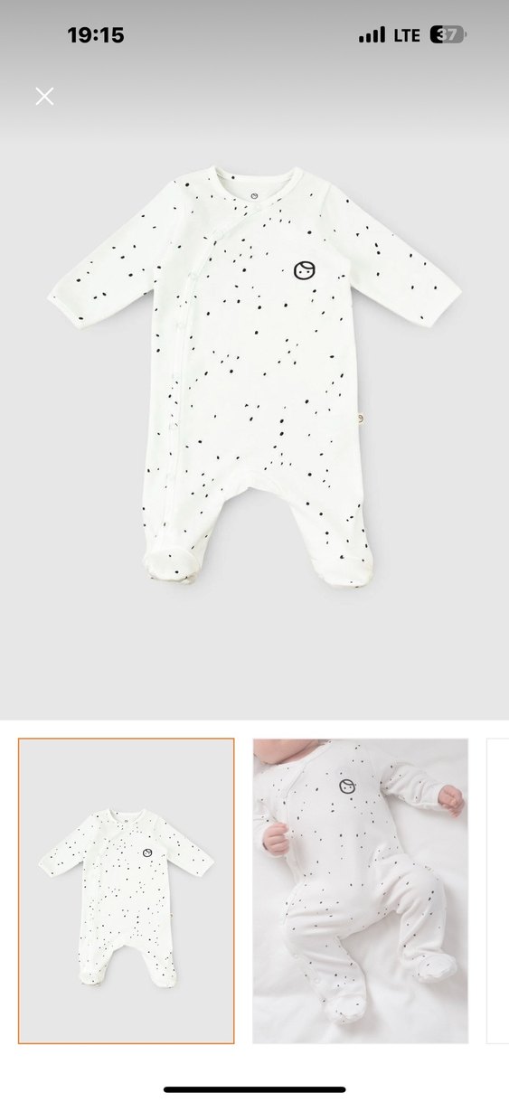 Uzun Kollu Beyaz Puantiyeli Bebek Tulum - Görsel 4