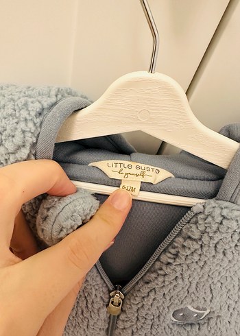 Kapüşonlu Mavi Erkek Çocuk Peluş Mont - Görsel 3