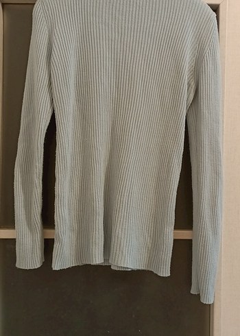 Mavi Yarım Boğazlı Triko Kadın Kazak - Görsel 2